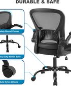 Silla de oficina de malla, silla ergonómica para computadora con brazos...