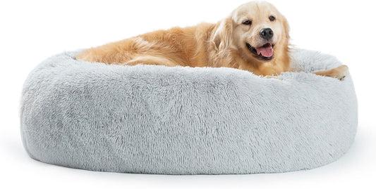 SAVFOX Cama calmante para perros, cama antiansiedad, cama de perro de felpa...