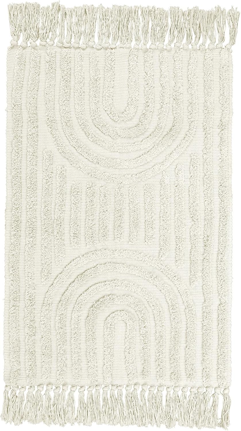 Lanffia Alfombra de baño bohemia de 2 x 3 pies, lavable pequeña alfombra de...