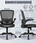 Felixking Silla de oficina, ergonómica de escritorio con altura ajustable y...