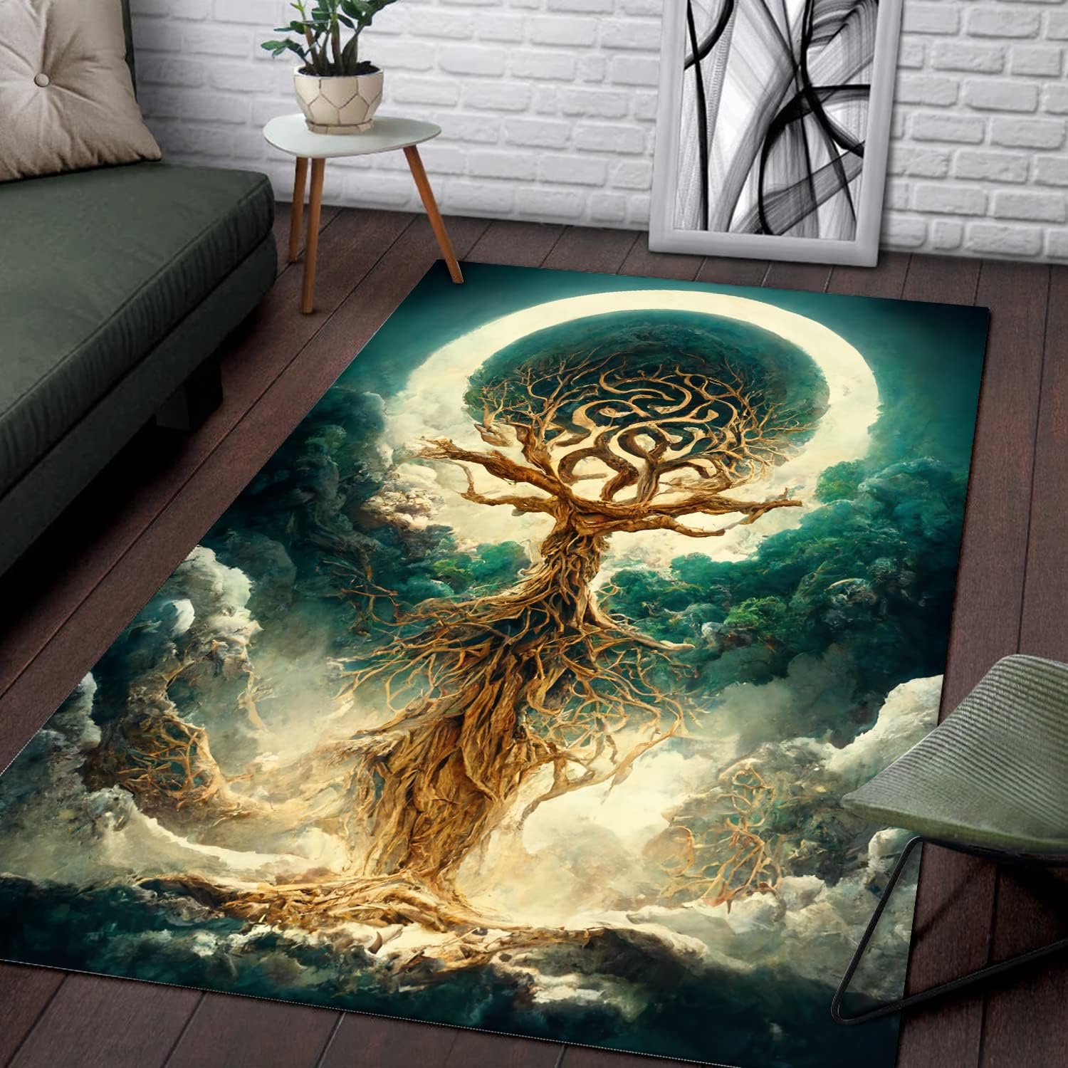 Alfombra vikinga para dormitorio, sala de estar, regalo para amantes de la...