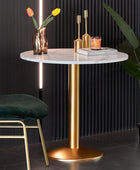 Mesa de centro redonda y moderna para comedor, mesa de tulipanes con parte