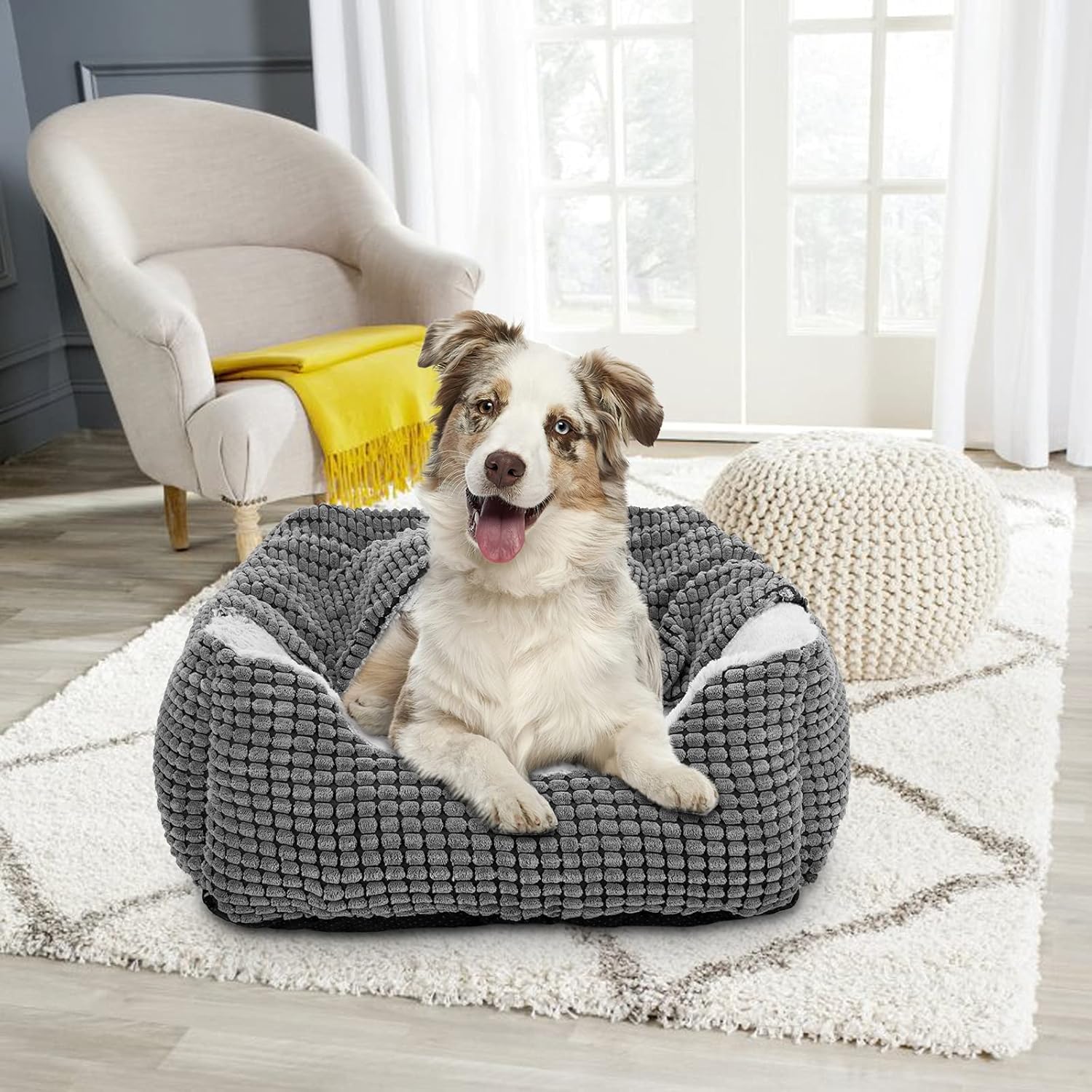 GASUR Camas para perros grandes, medianos y pequeños, manta rectangular con...