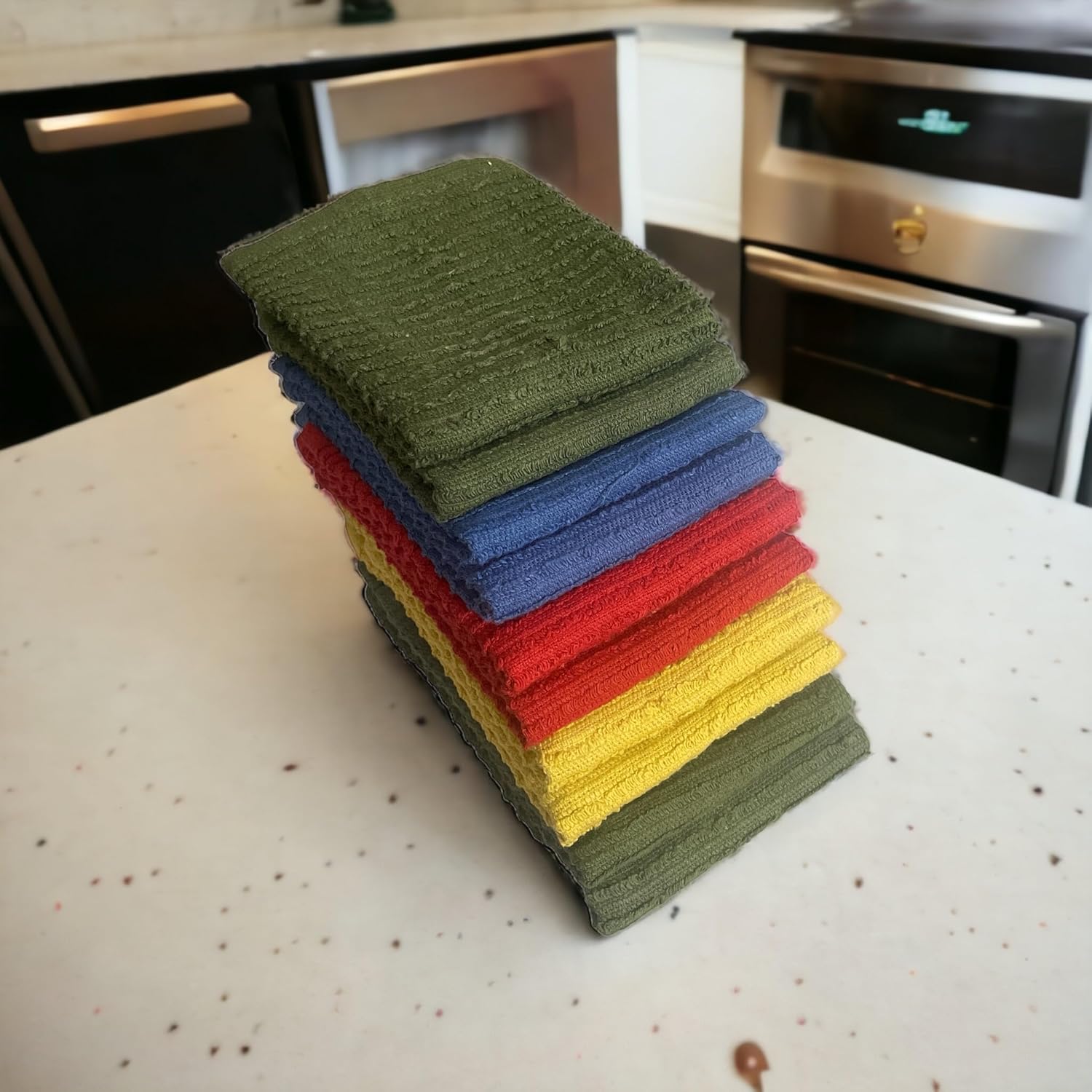 Paquete de 10 paños de limpieza de cocina 100% algodón, súper absorbente,