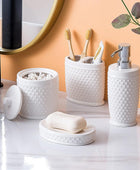 Juego de accesorios de baño, juego completo de accesorios de baño de cerámica...