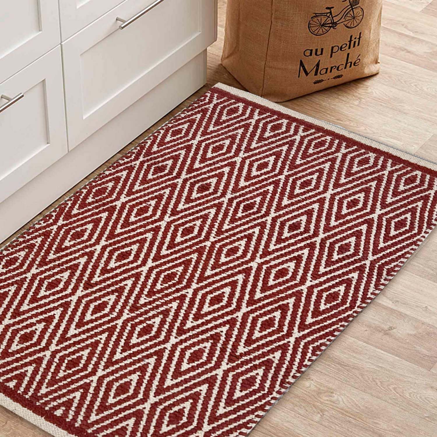 Chardin Home, tapete 100% algodón, reversible por completo, de 21 x 34...