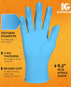 KleenGuard G10 Flex Guantes de nitrilo azules (54332), 3 mil, ambidiestros,