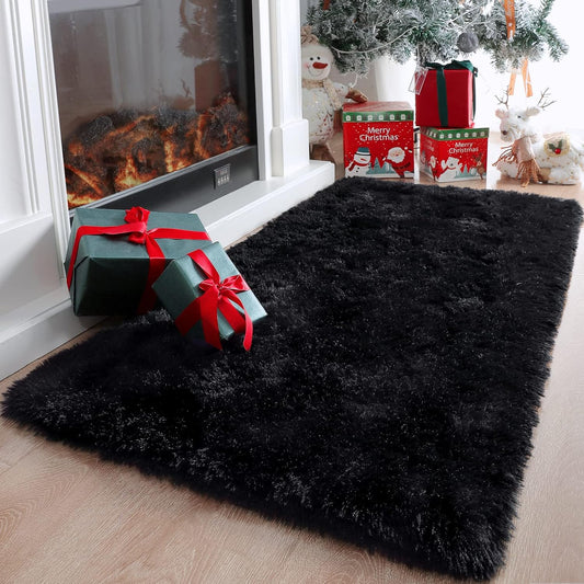 HOMORE - Alfombra de pasillo mullida moderna, para dormitorio, sala de estar,...