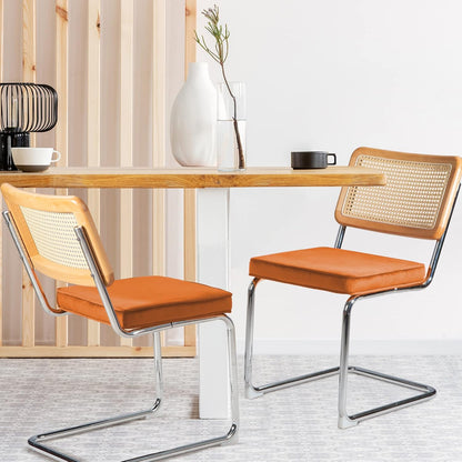 Juego de 2 sillas de comedor, sillas modernas de mediados de siglo con patas de