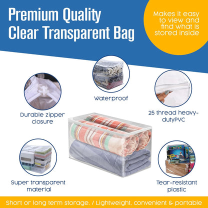 Bolsas de almacenamiento con cremallera, bolsas de almacenamiento de ropa,