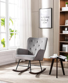 HomVent Mecedora tapizada, moderna y cómoda de terciopelo, silla mecedora con...
