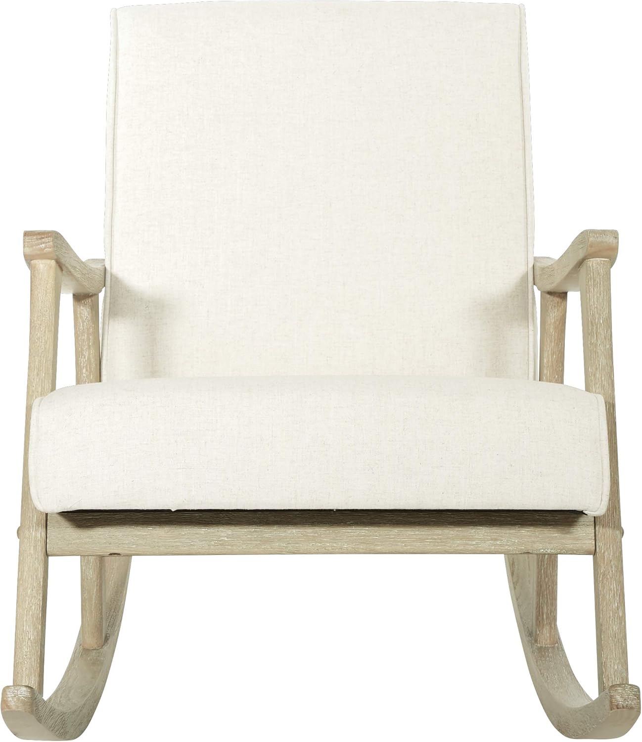 Gainsborough Rocker con asiento acolchado y marco de madera maciza, tela de