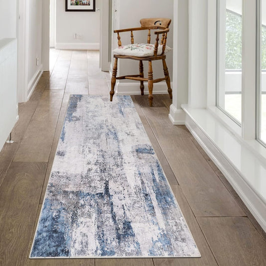 famibay Alfombra de pasillo de 2 x 6 pies con respaldo de goma, moderna...