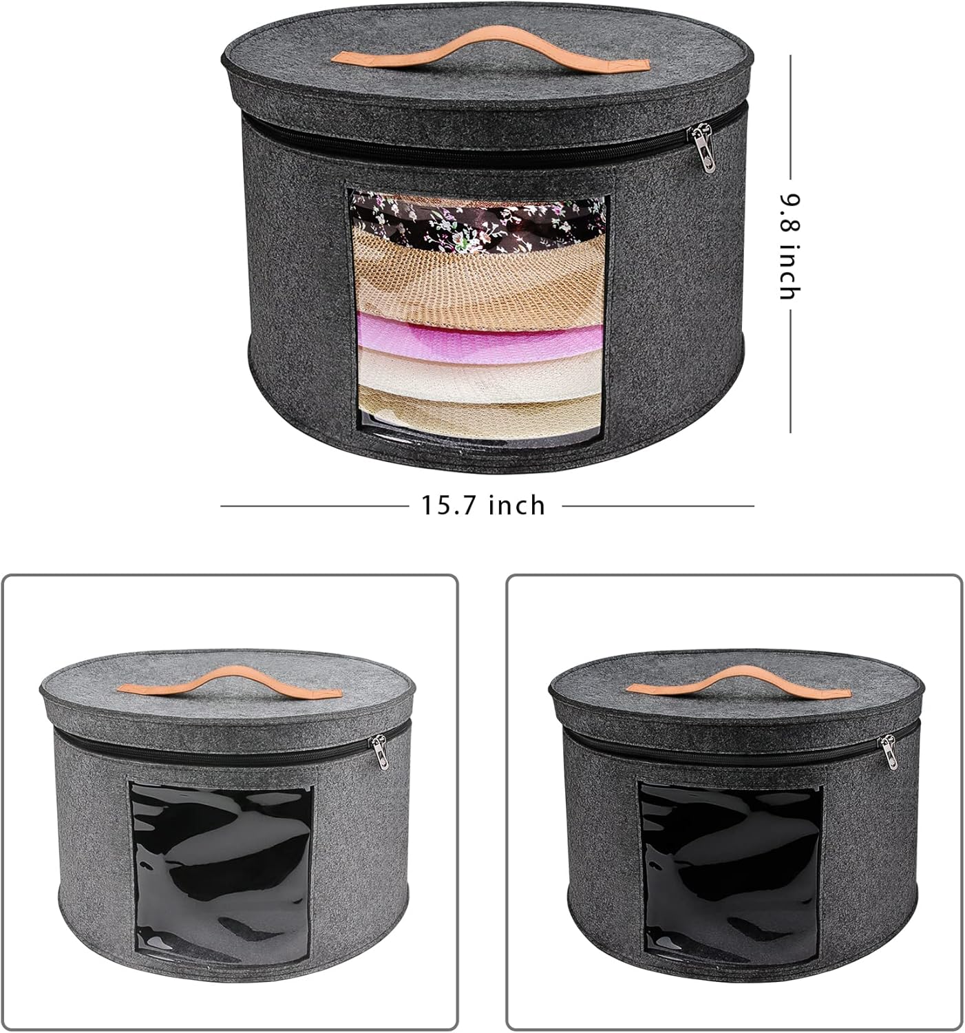 Caja de almacenamiento grande para sombreros para mujeres y hombres,