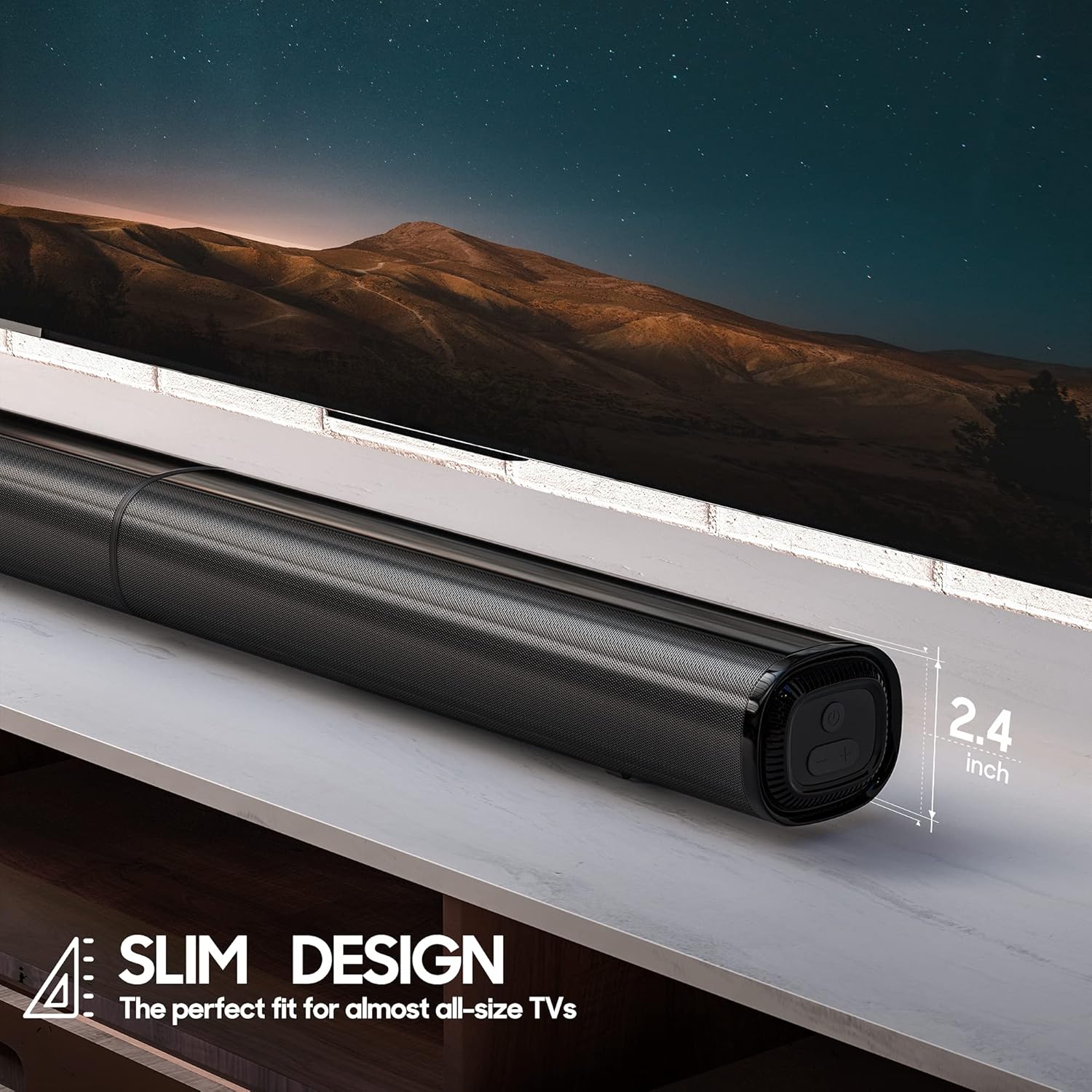 Barra de sonido para TV, barra de sonido PHEANOO 2.1 CH con subwoofer, HDMI...