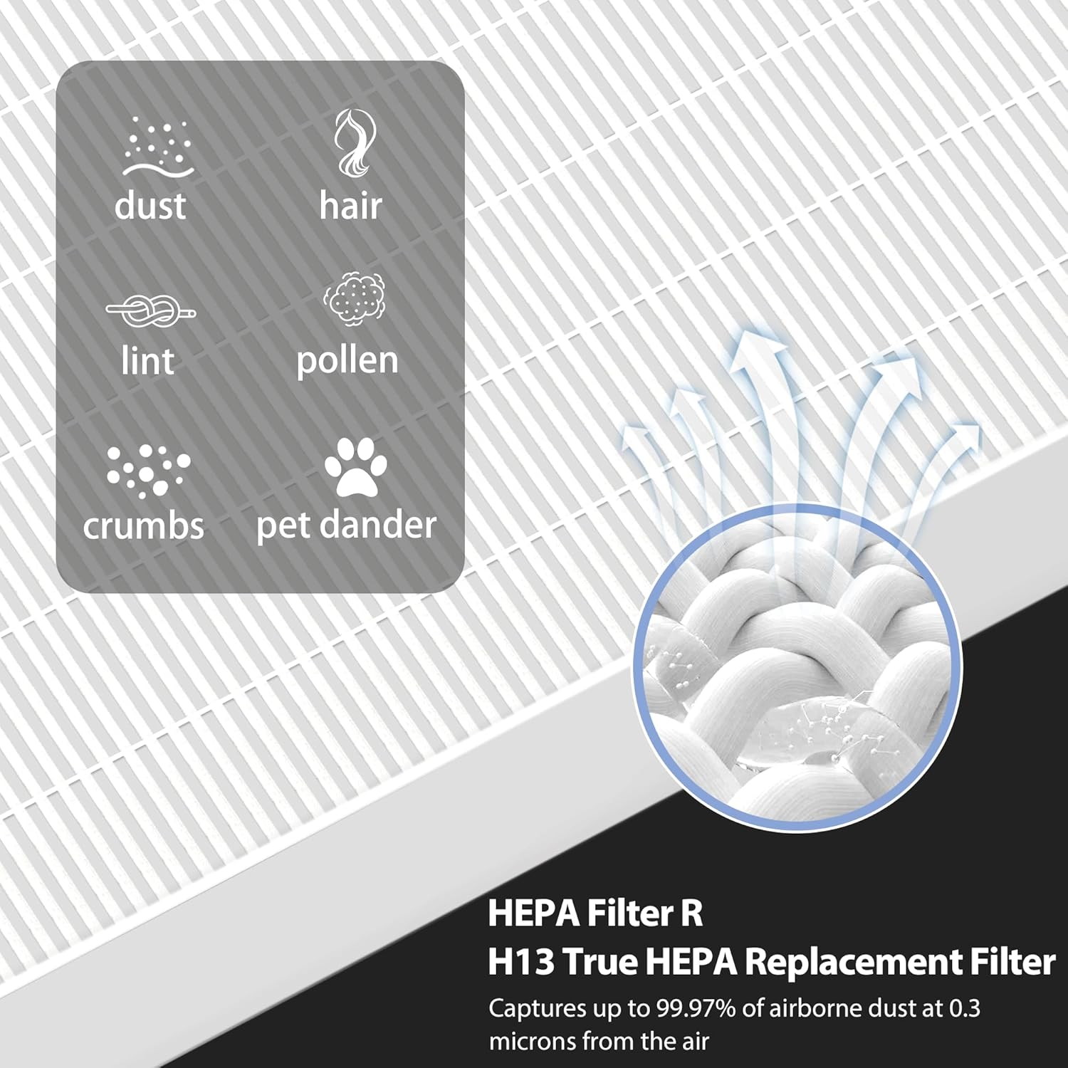 Filtro purificador de aire de repuesto para Honeywell, filtro R HEPA filtro y...