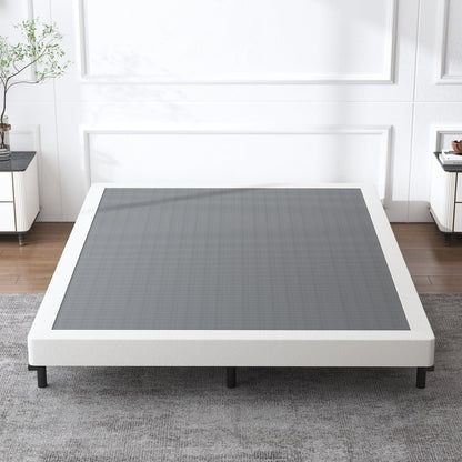 Base de colchón Box Spring Queen de 4 pulgadas, resistente metal, solo con