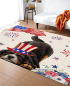 Alfombra de área para perro con diseño floral de primavera para sala de...