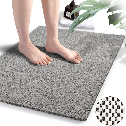 Tapetes de ducha antideslizantes sin ventosas, 23.6 x 34.6 pulgadas, tapete de...