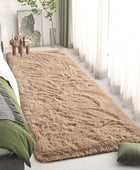 DweIke Alfombra de noche suave para dormitorio, alfombras esponjosas de felpa...