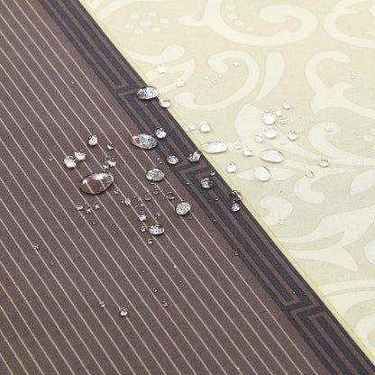 Cortina de ducha larga de tela, cortinas de ducha con estampado dorado marrón y