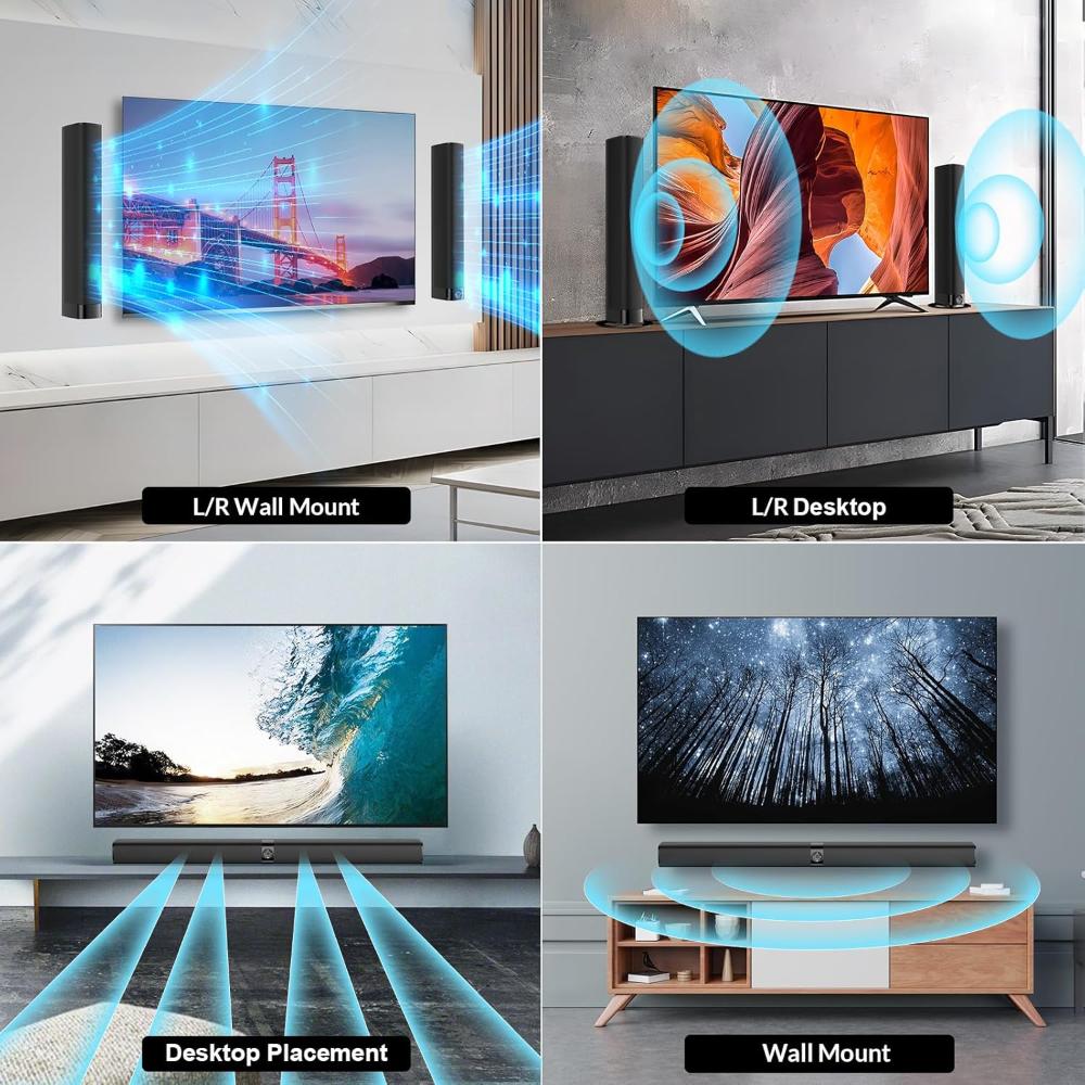 Barra de sonido para Smart TV, con conexión Bluetooth/ARC/Opt/AUX