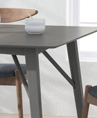 Mesa de comedor moderna, mesa de comedor cuadrada de madera, mesa de cocina con