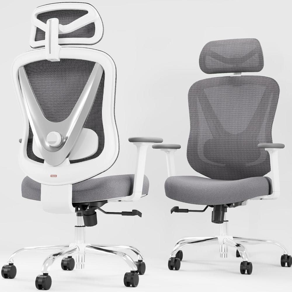Silla de oficina HOLLUDLE Blanco ergonómica