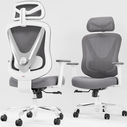 Silla de oficina HOLLUDLE Blanco ergonómica