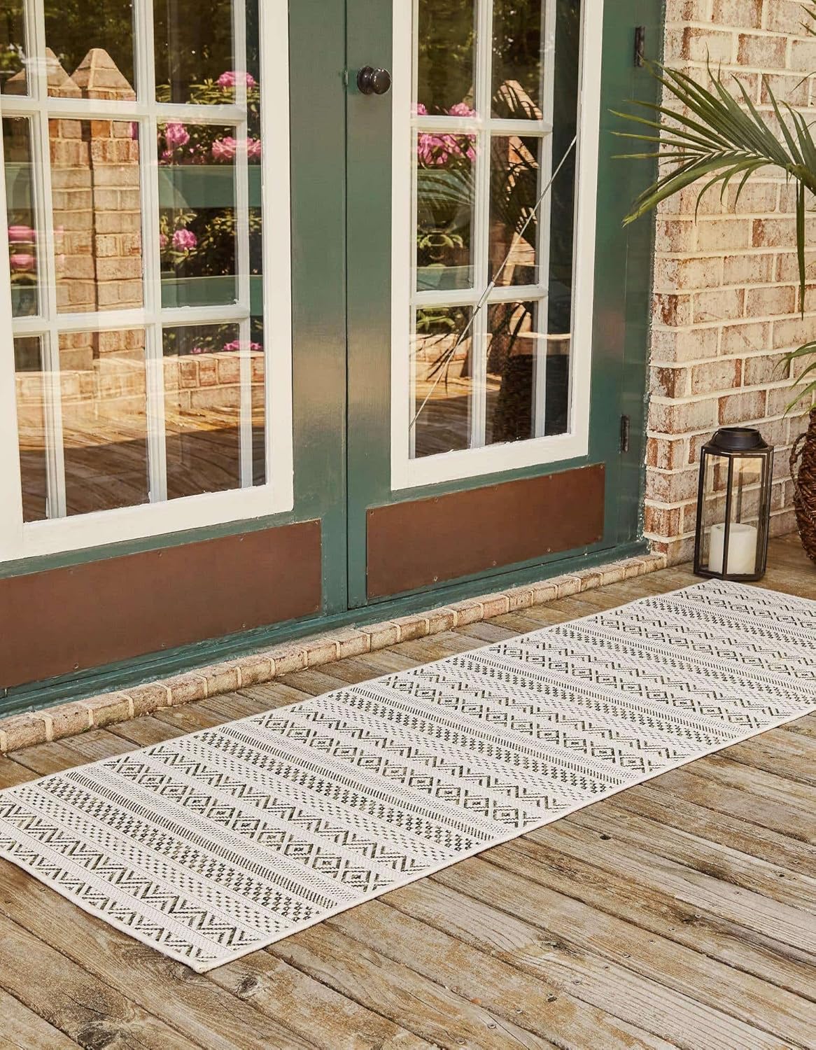 Unique Loom Outdoor Striped Collection Alfombra de área - Maia (2' x 6' 1"...