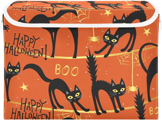 Halloween Black Cat Collapsable Storage Cubes, Closet Organizers, Storage