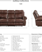 Lexicon Gallina Power - Sofá reclinable doble, color marrón