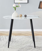 Mesa de comedor circular minimalista redonda moderna con un diámetro de 40