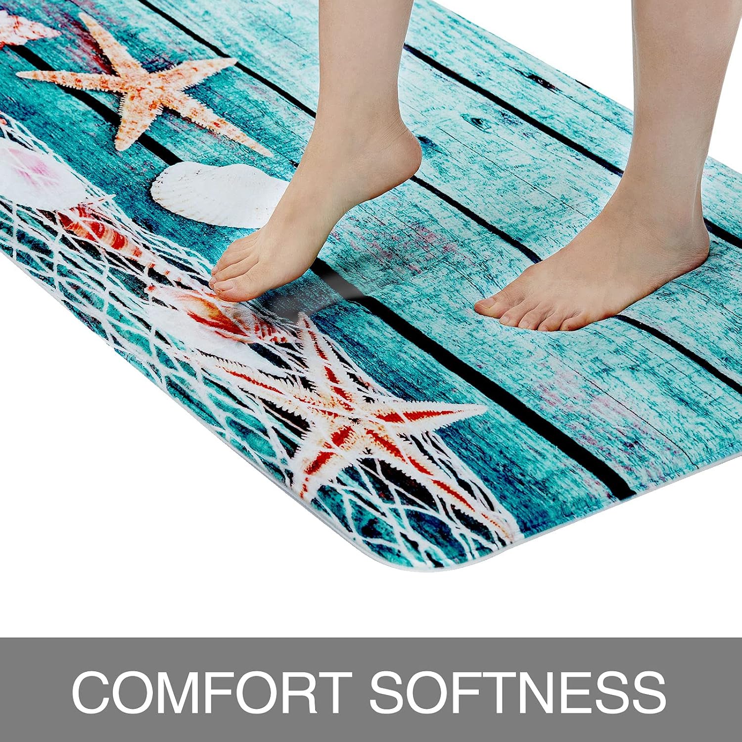 Alfombra de franela de 2 x 6 pies, alfombra de baño antideslizante para cocina