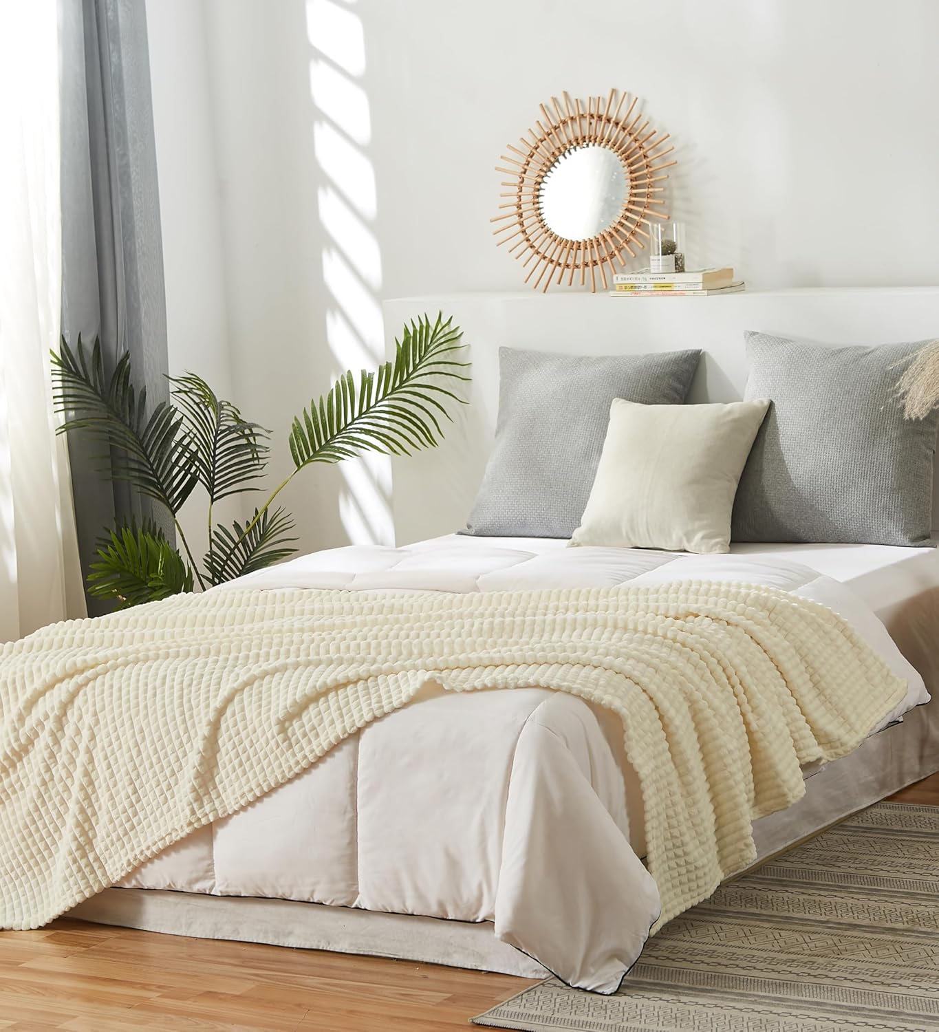 Simple&Opulence - Manta de microfibra de lujo súper suave con diseño de...