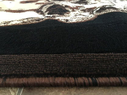 Carpet King Skull Alfombra larga de pasillo, diseño marrón y negro, 134 (32