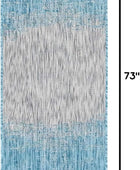 Unique Loom colección Outdoor Modern - Tapete para exteriores en color...