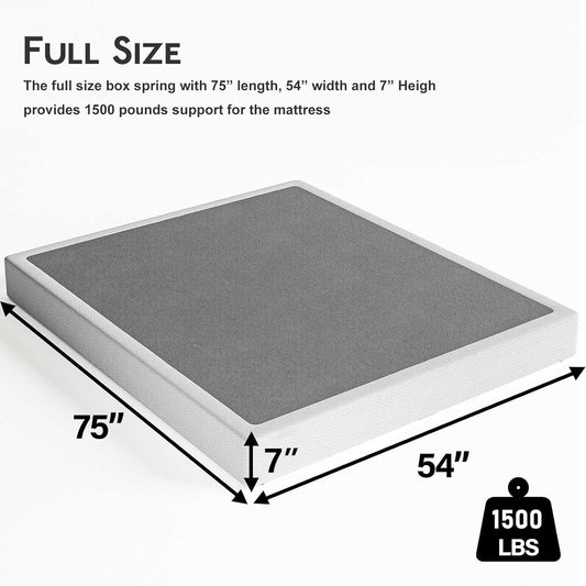 Base de colchón de metal de 7 pulgadas, fácil montaje, soporte resistente para