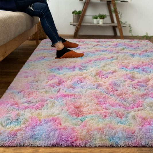 DweIke - Alfombras esponjosas para dormitorio, sala de estar, alfombras de...