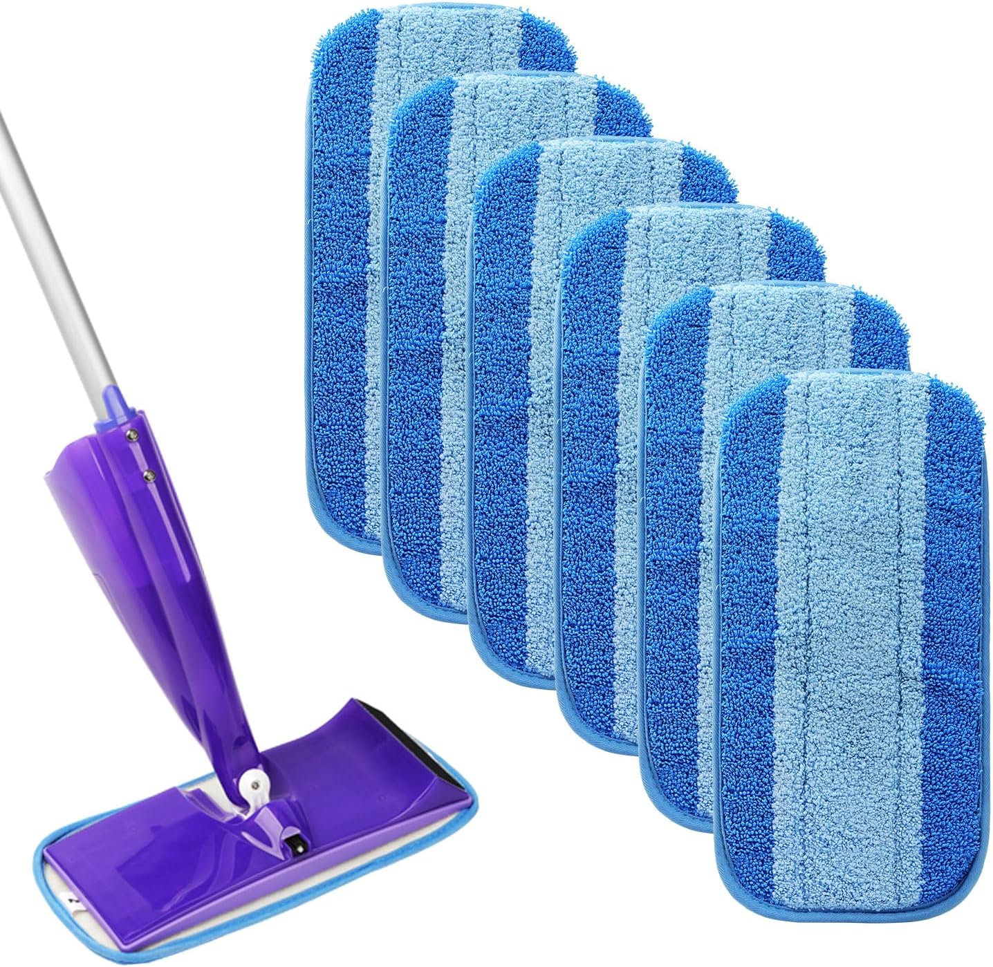 Paquete de 6 almohadillas reutilizables para mopa Swiffer WetJet, almohadillas...