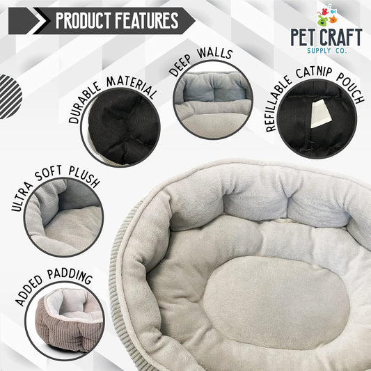 Pet Craft Supply Cama para gatos de interior  Cama para gatitos  Lavable a...