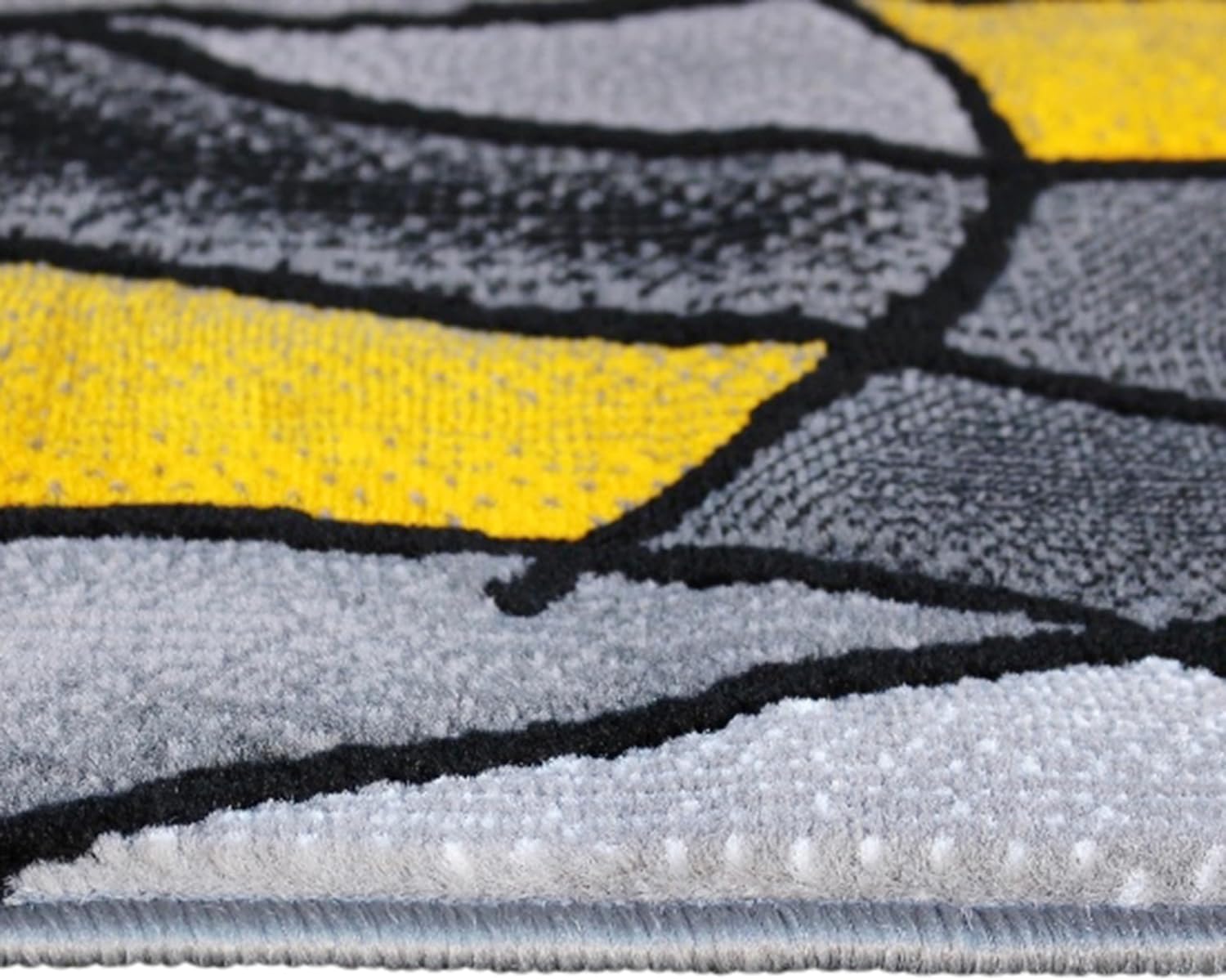 EMMA + OLIVER Urbane - Alfombra decorativa de olefina de felpa, patrón...