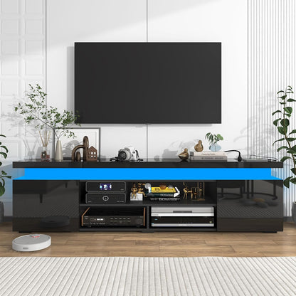 Soporte de TV LED para TV de 85 pulgadas, moderno soporte de TV para juegos con