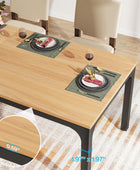 Mesa de comedor de 78.7 pulgadas para 8, mesa de comedor rectangular industrial