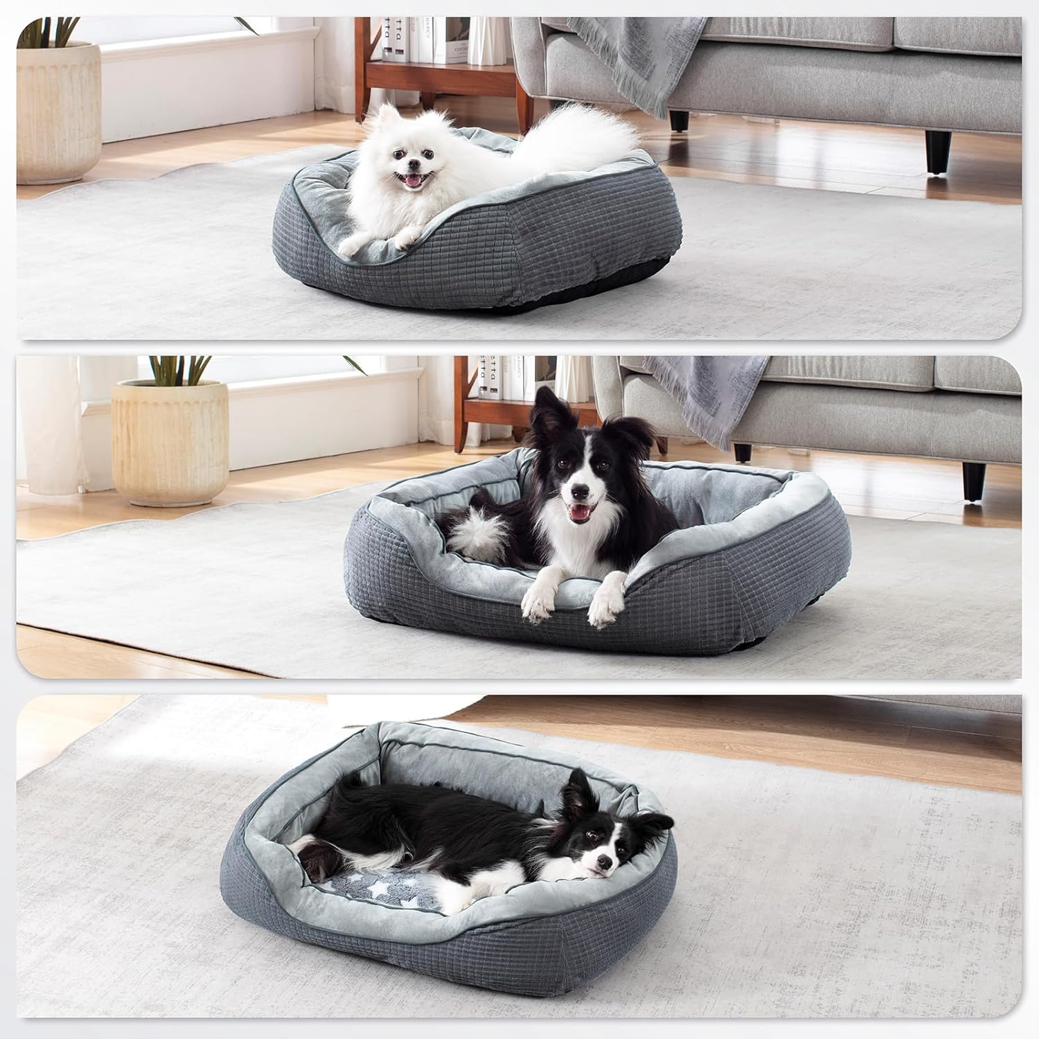 SIWA MARY Camas para perros pequeños y gatos, sofá cama lavable para perros con...