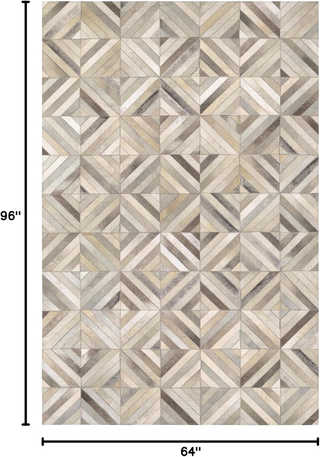 Couristan Chalet Blocks - Alfombra color marfil, 3'4" x 5'4"
