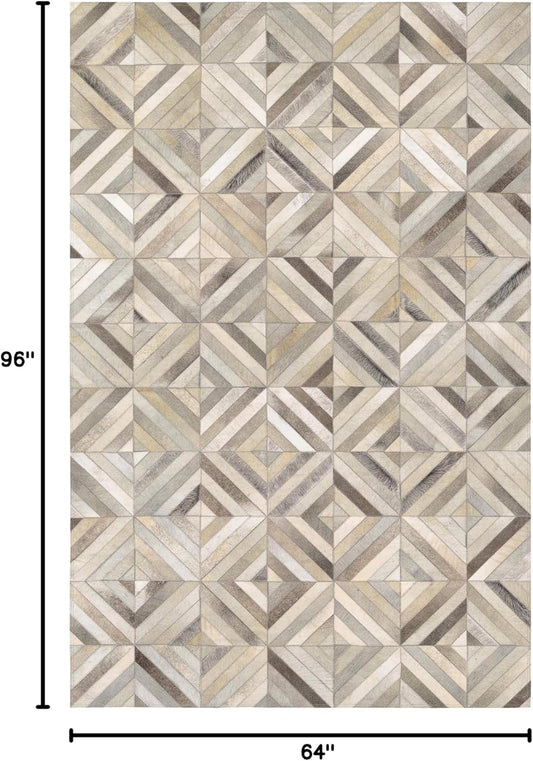 Couristan Chalet Blocks - Alfombra color marfil, 3'4" x 5'4"