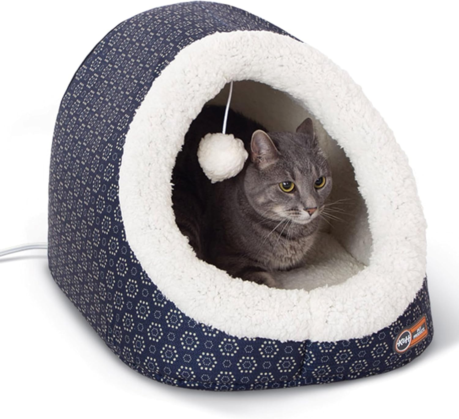 K&H Pet Products Thermo-Pet Cave - Cama para gatos con calefacción, color azul...