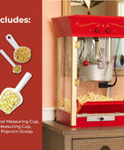 Nostalgia Máquina para hacer palomitas de maíz, carrito profesional con...