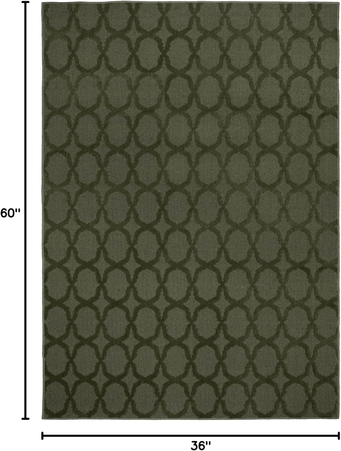 Garland Rug Sparta - Alfombra antideslizante de polipropileno marrón enrejado,...